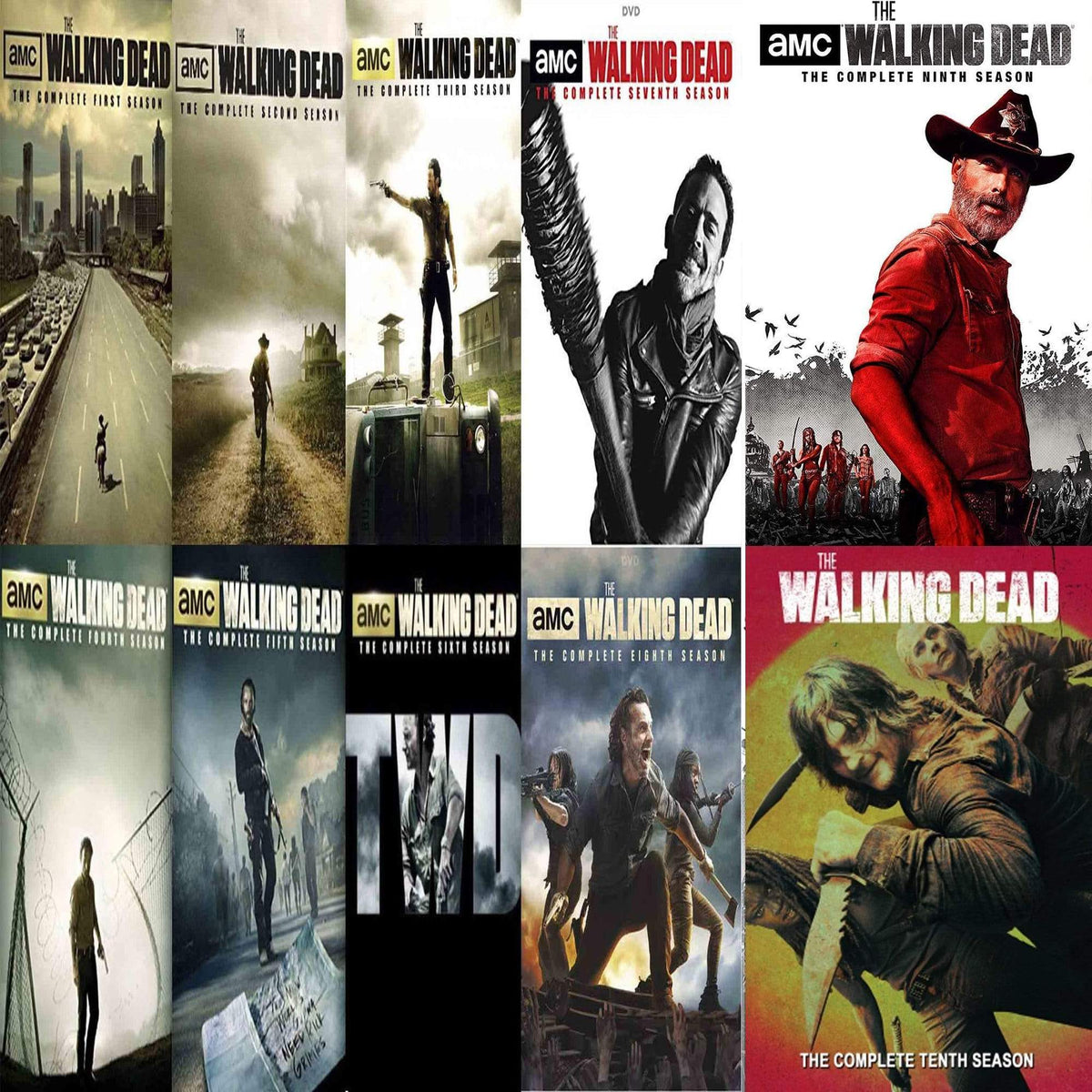 The Walking Dead Poster Collection Seasons 1-10 | Set of 10 | NEW | USA