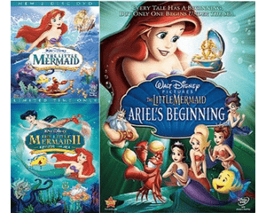 The Little Mermaid DVD Series Trilogy Set Includes All 3 Movies